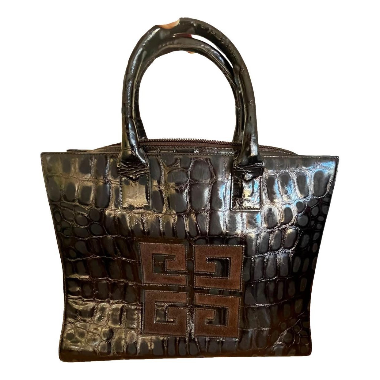 Patent leather handbag