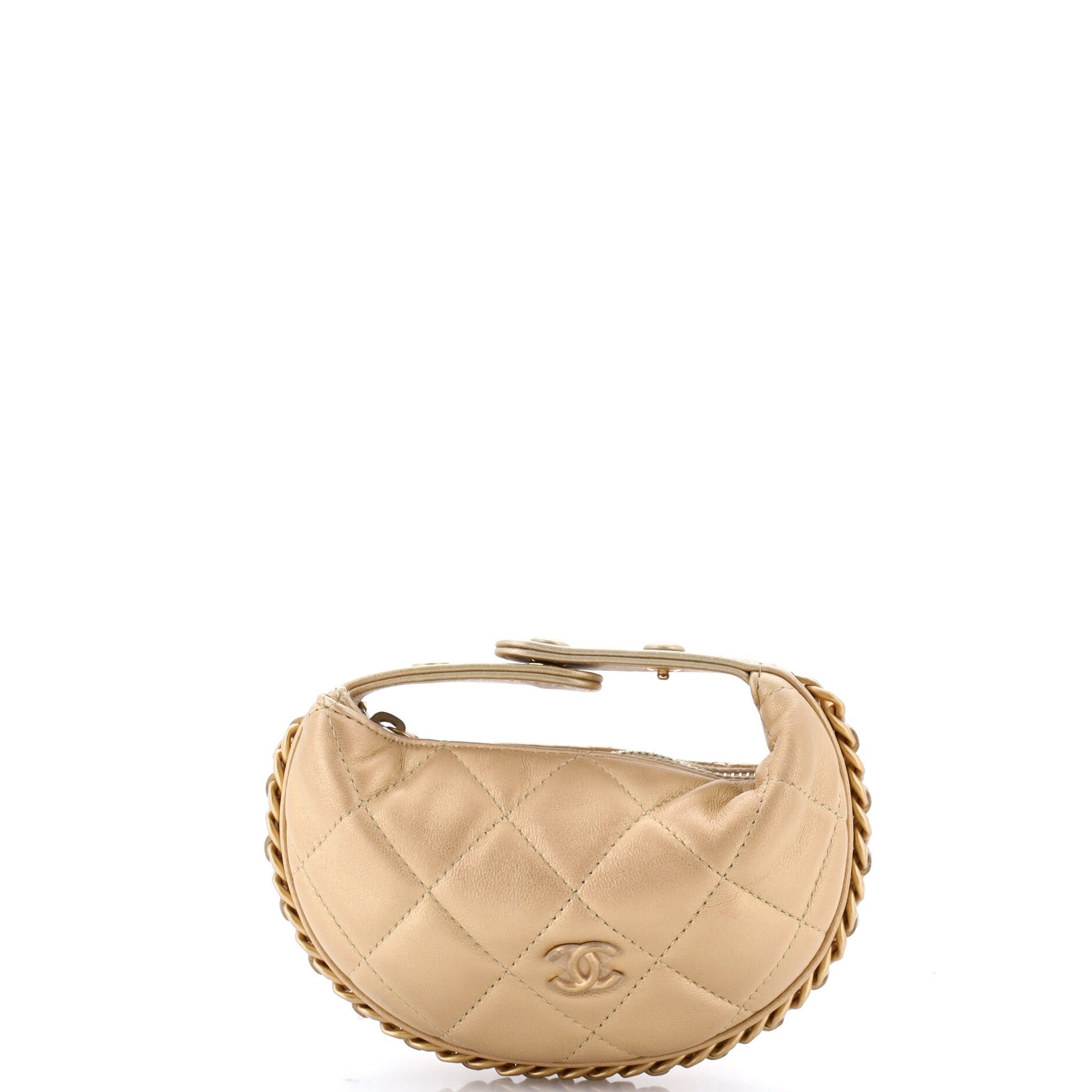 Chain Around Hobo Pouch Quilted Lambskin Extra Mini