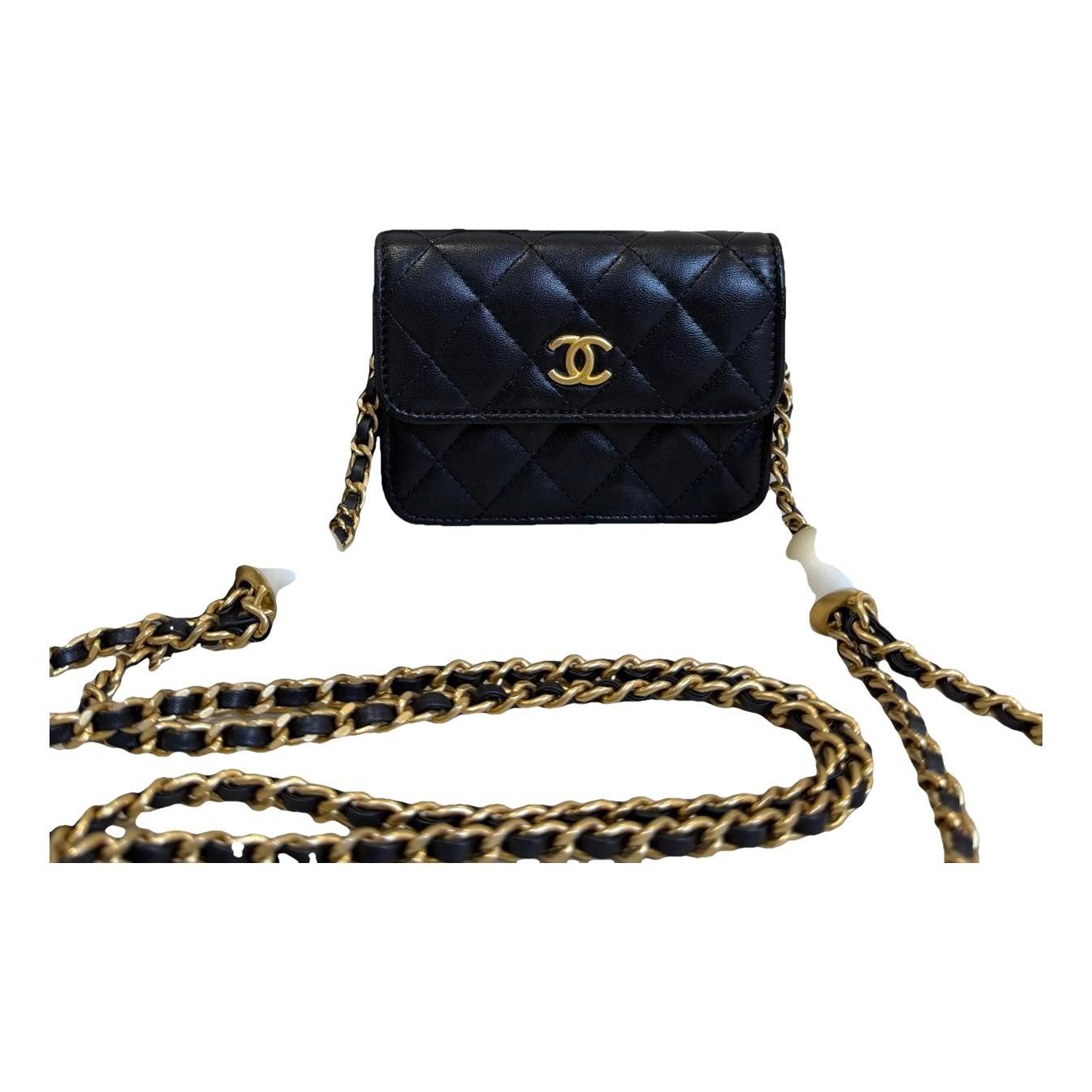 Trendy CC leather handbag