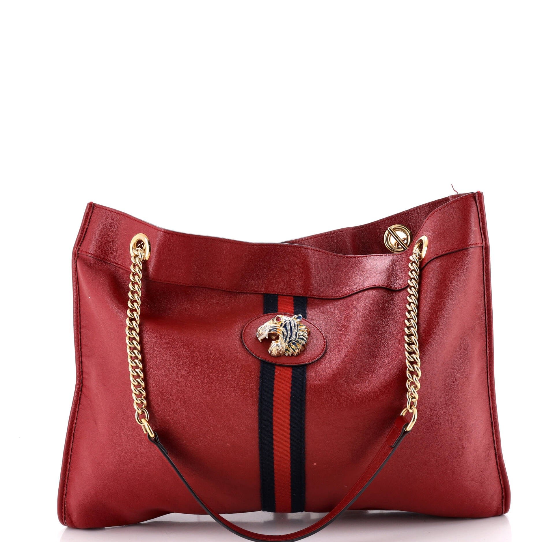 Rajah Chain Tote Leather Large