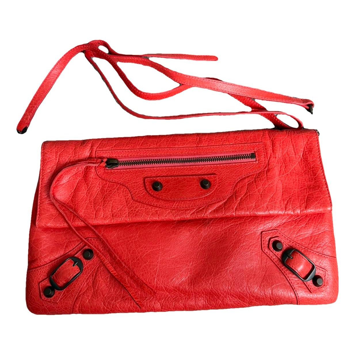 Envelop leather clutch bag
