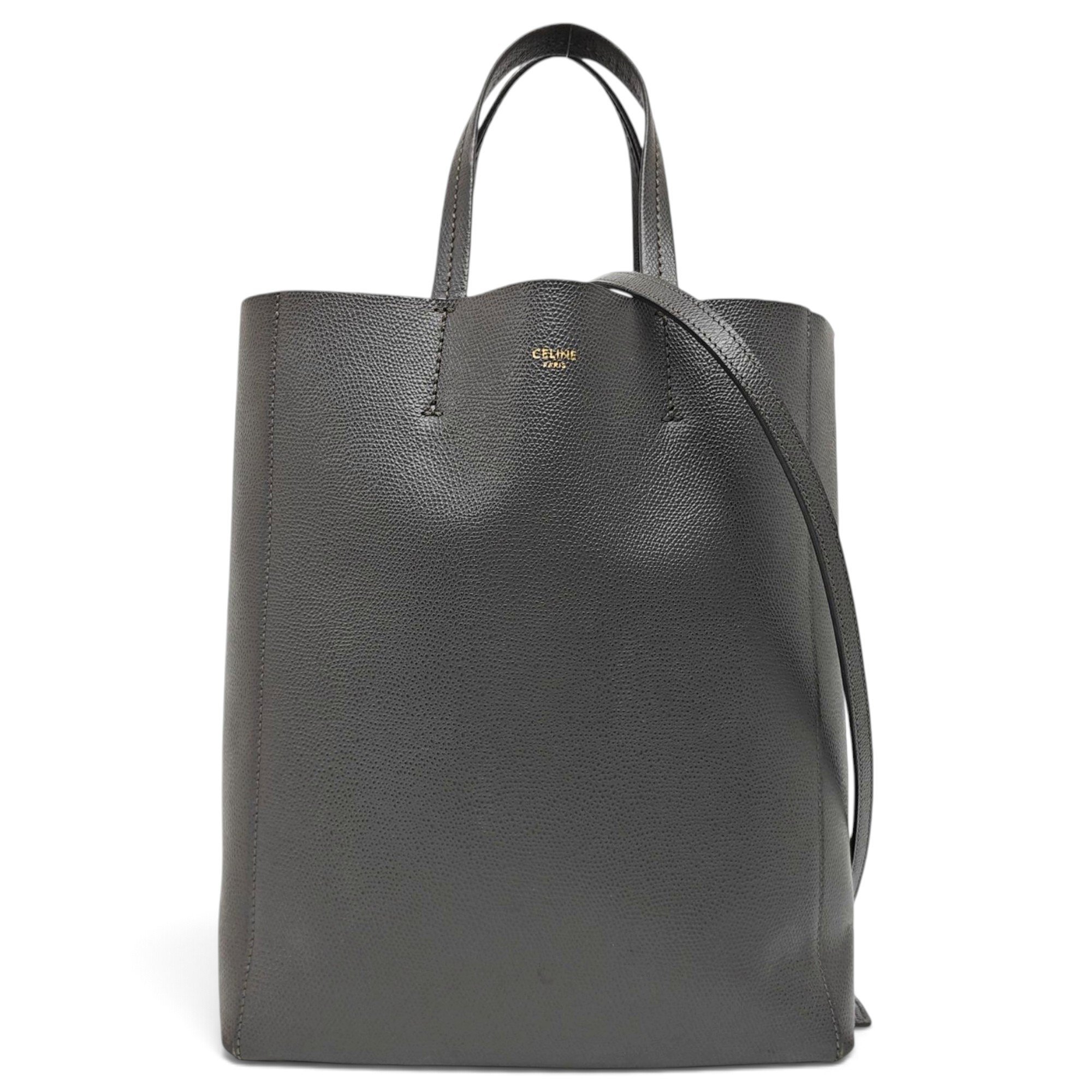 Cabas Vertical leather tote