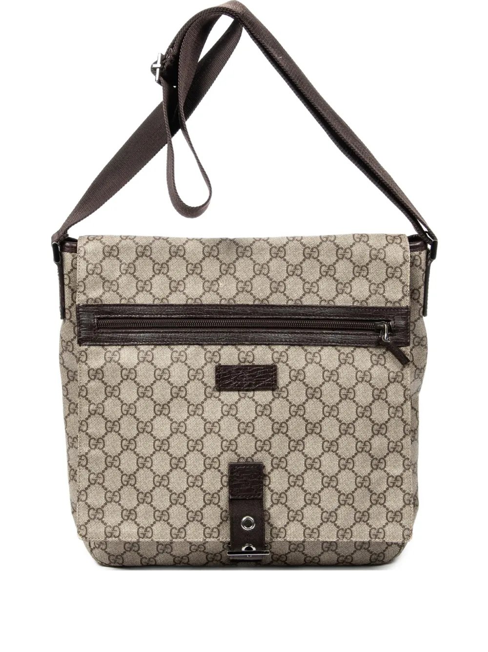 logo buckle messenger bag