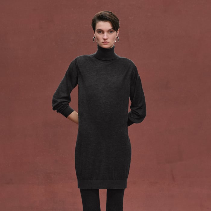 Gris Volcanique Tunic Dress