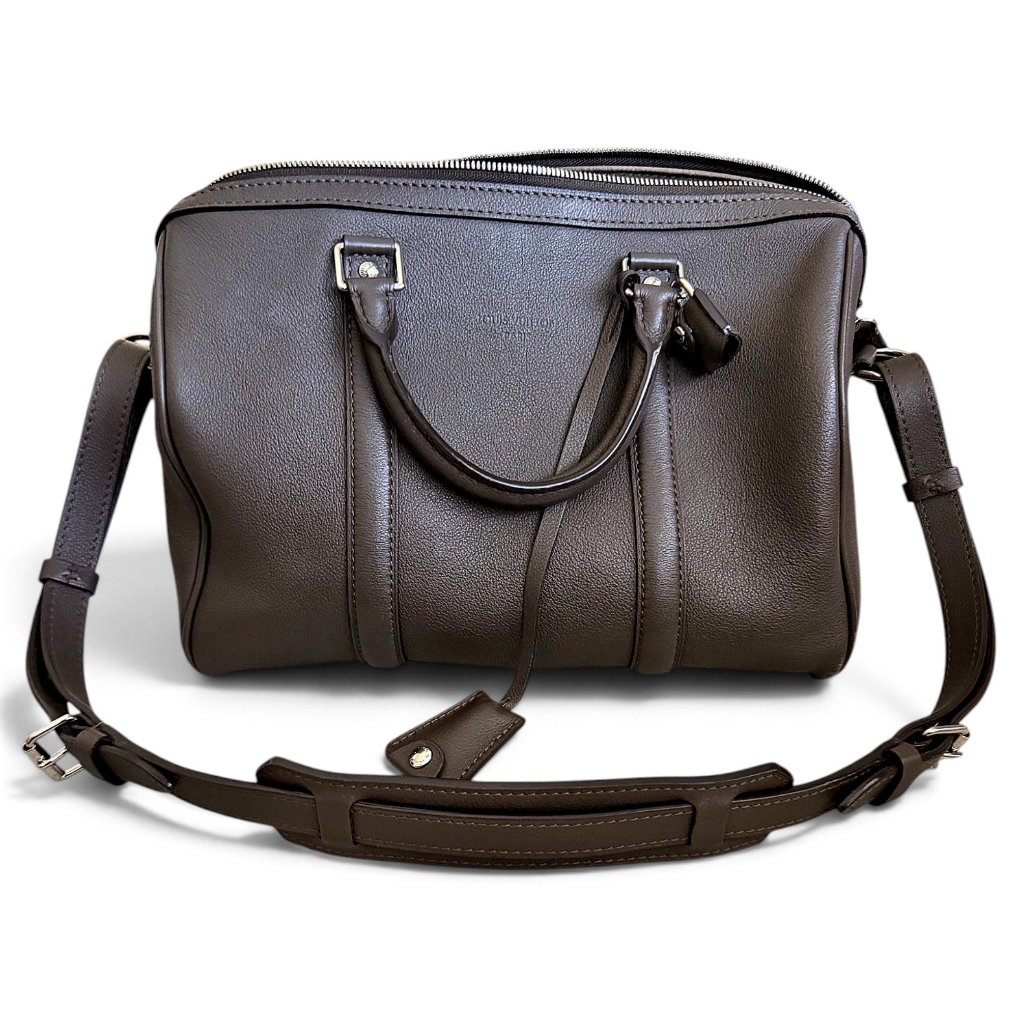 Leather bowling bag