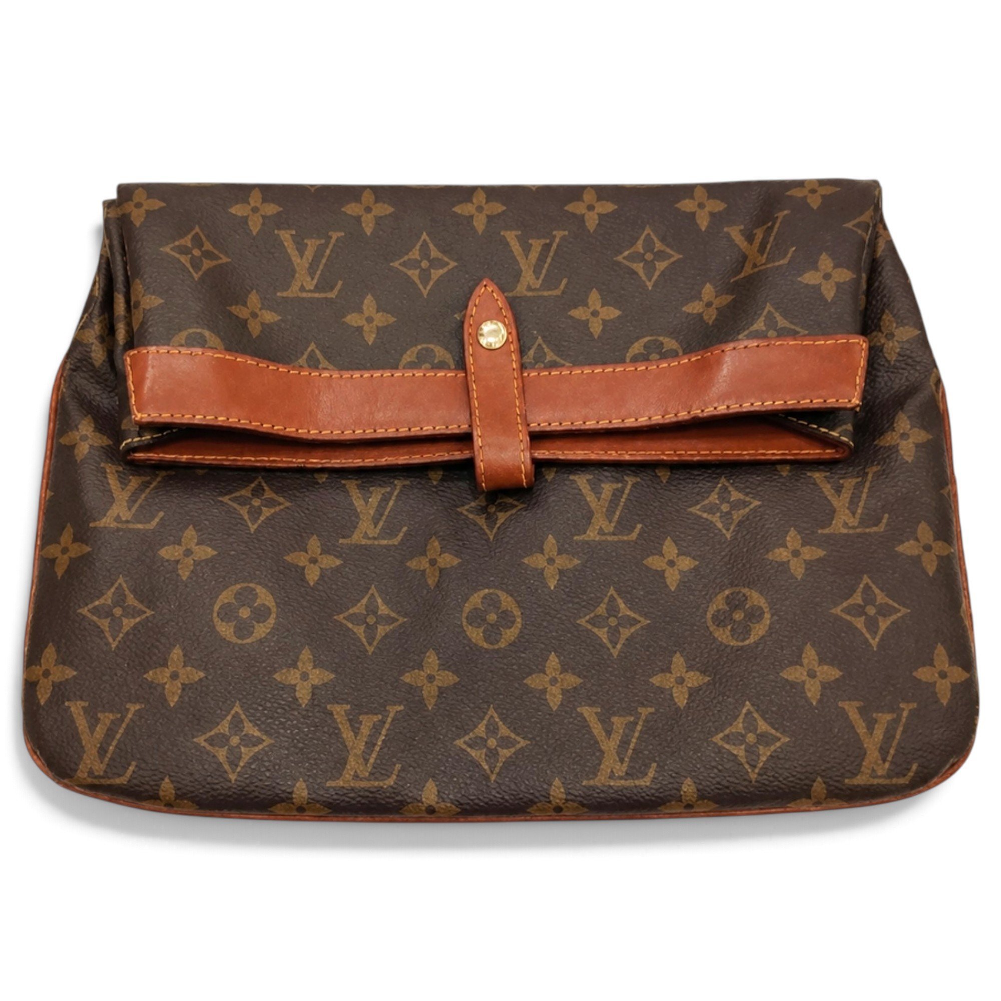 Leather clutch bag