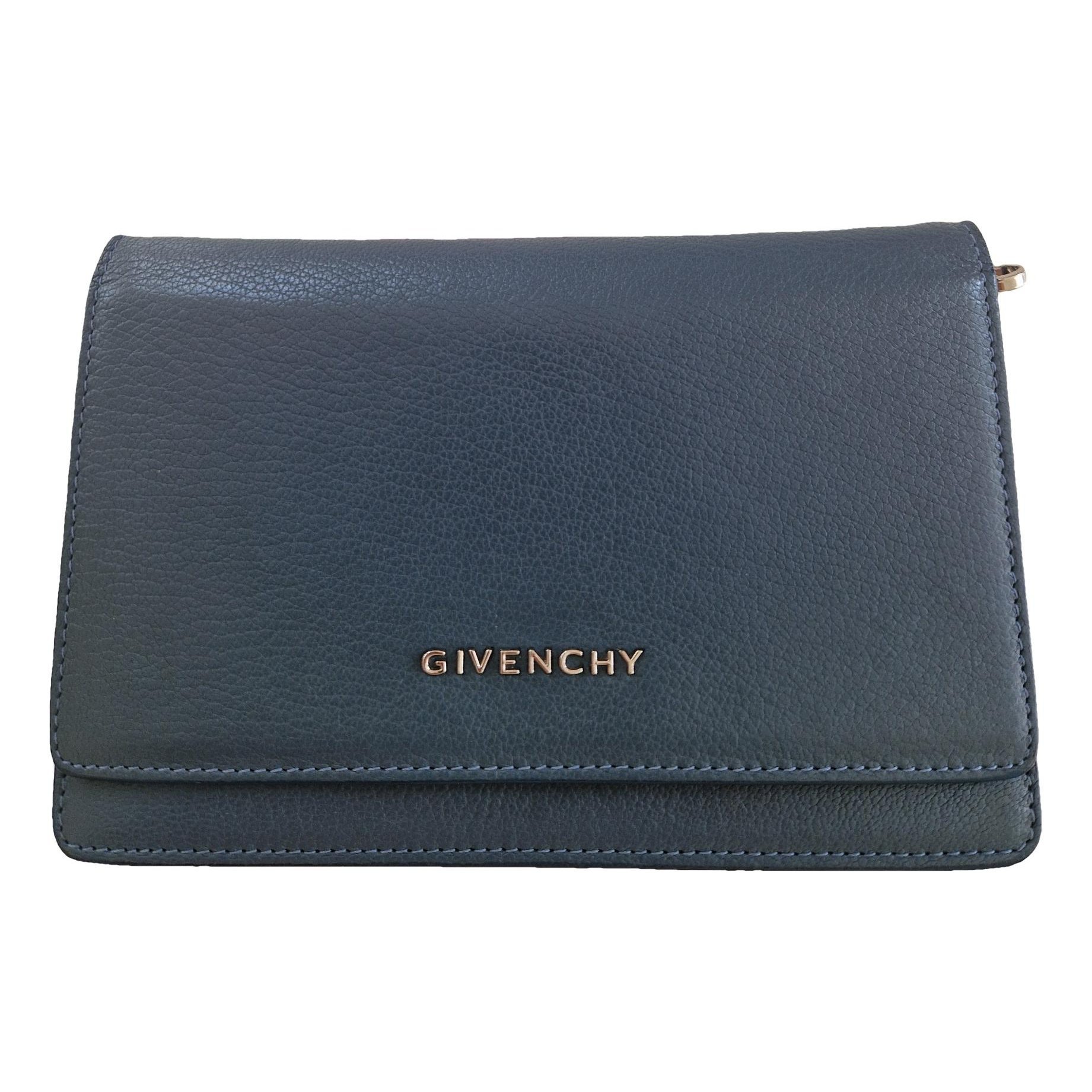 Leather clutch bag