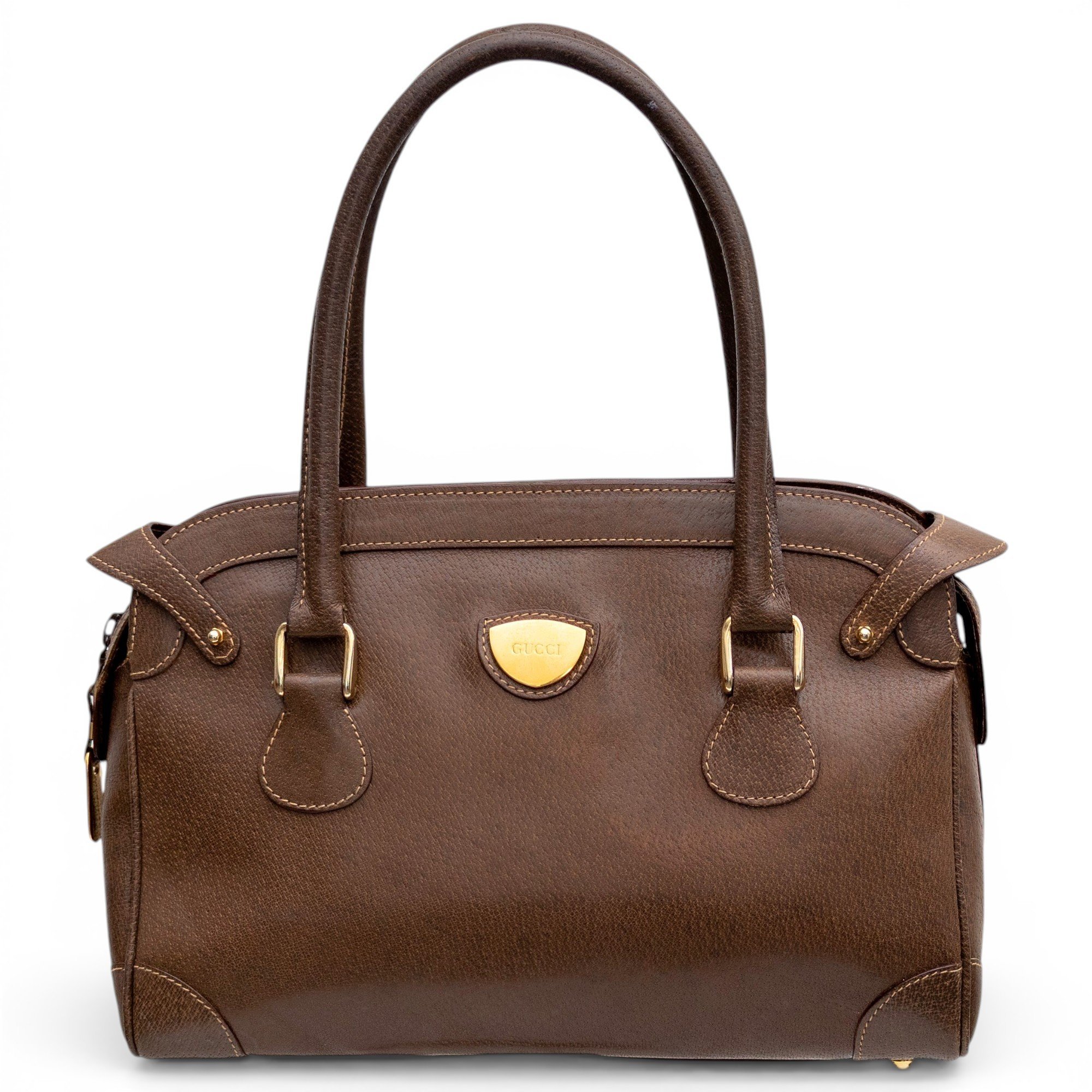 Leather clutch bag