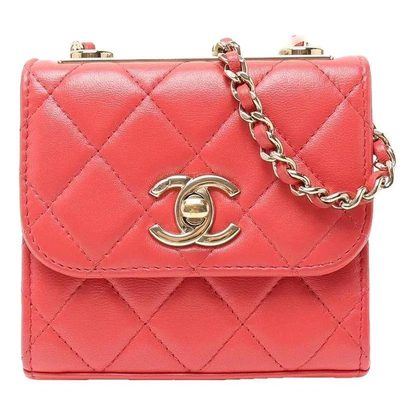Wallet On Chain leather crossbody bag