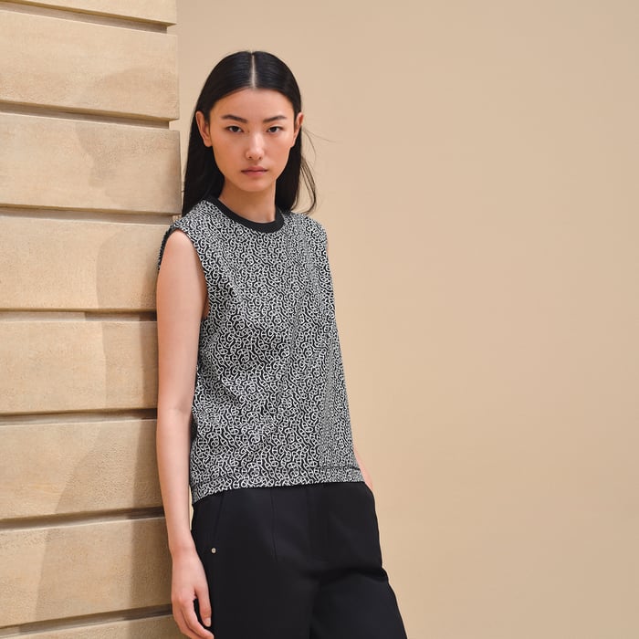 Bleu Noir "Naoussa Chaine" Sleeveless Maxi T-shirt
