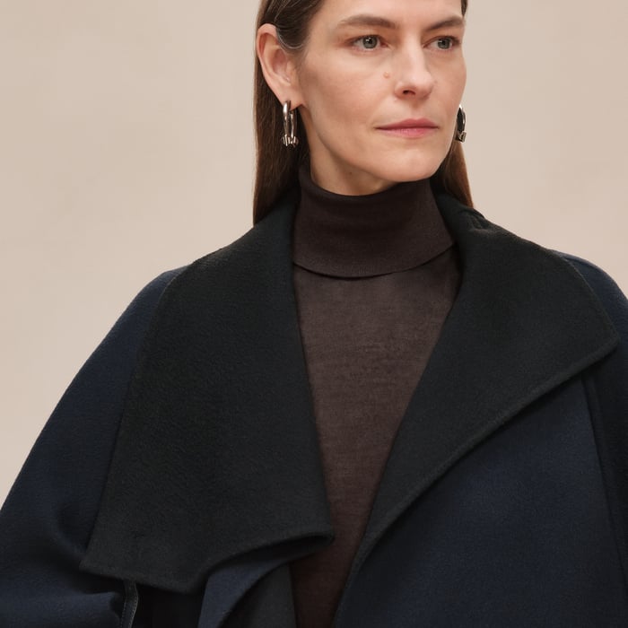 Bleu Noir Cashmere Coat
