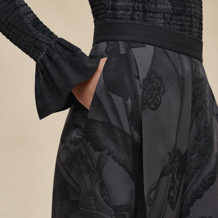 Noir "Soleil De Soie Poudre" Pants