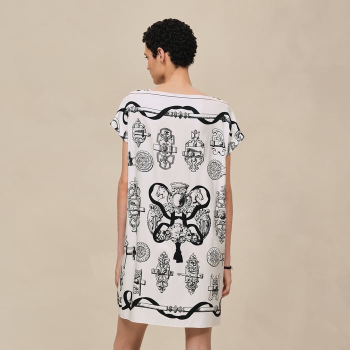 Blanc Nacre "Ferronnerie Remix" Tunic