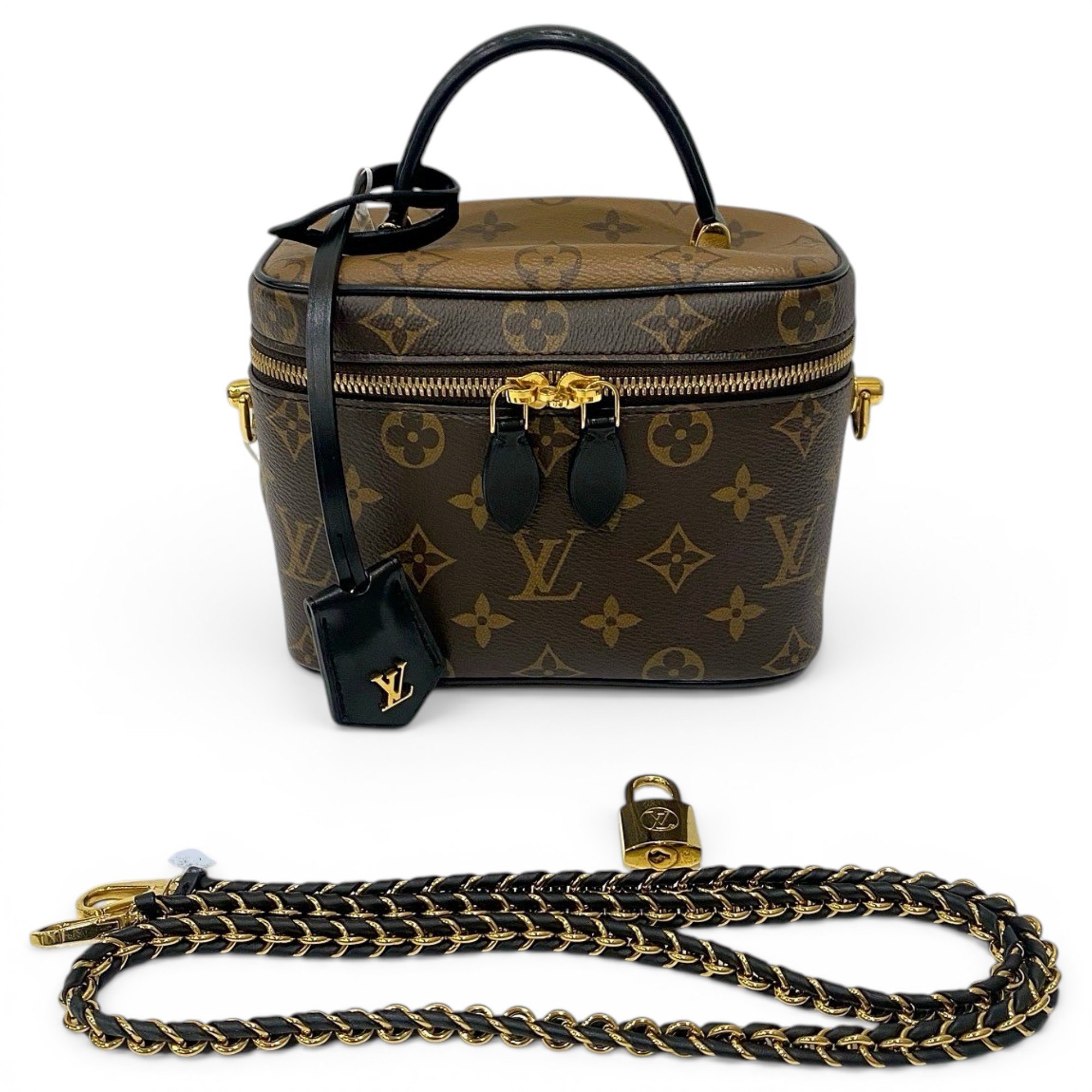 Vanity leather handbag
