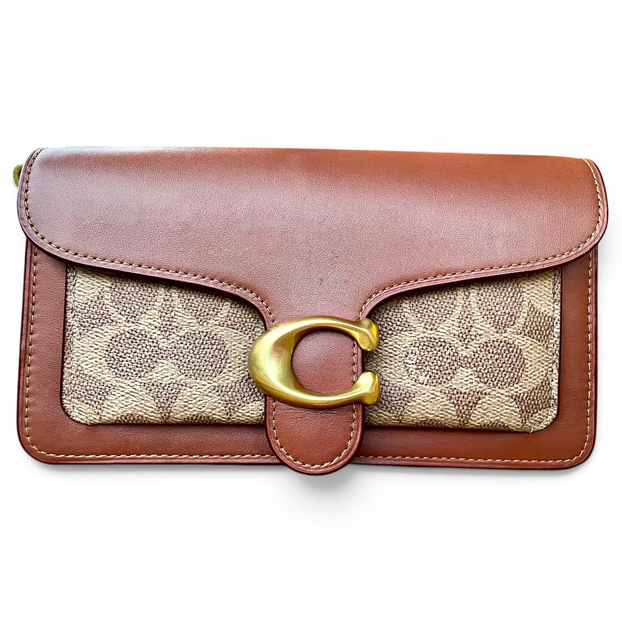 Leather clutch bag