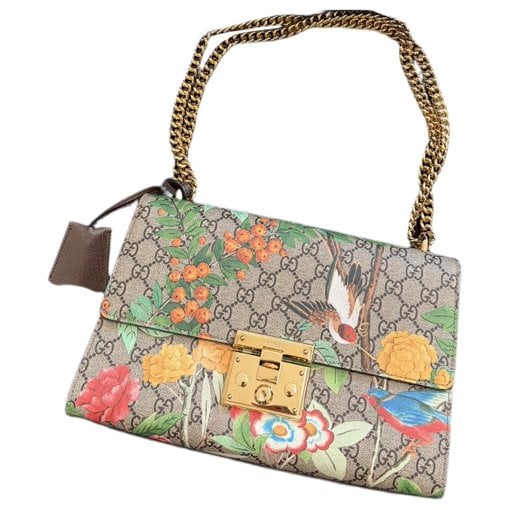 Padlock leather handbag