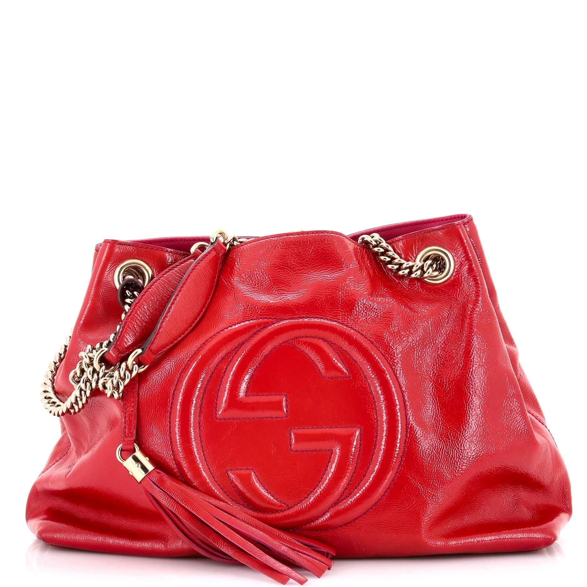 Patent leather tote