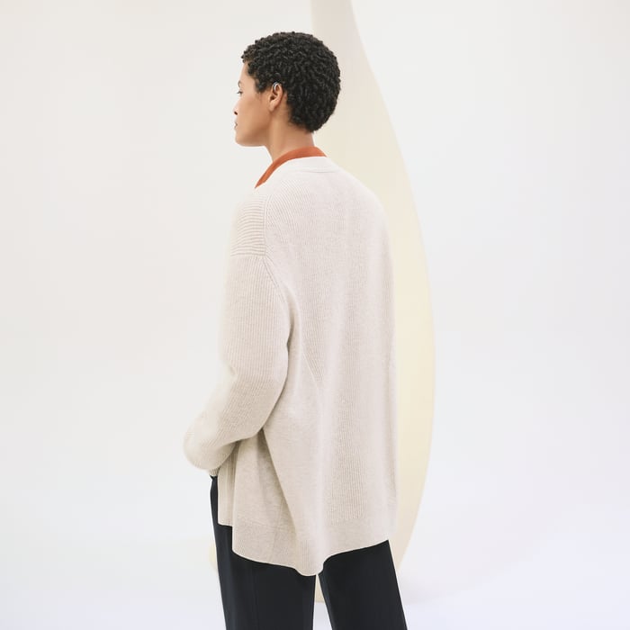 Beige Naturel Long Cardigan