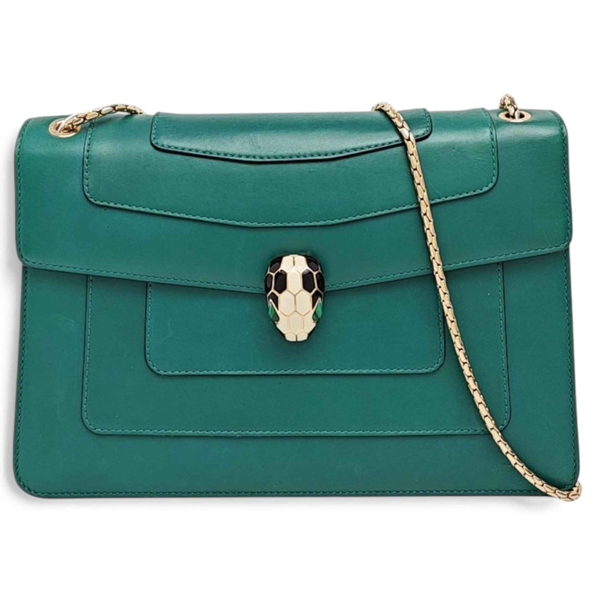 Serpenti leather handbag