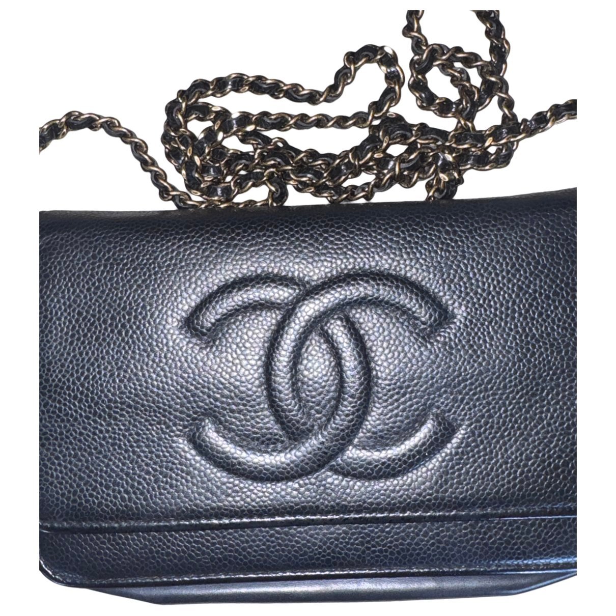 Wallet On Chain Double C leather crossbody bag