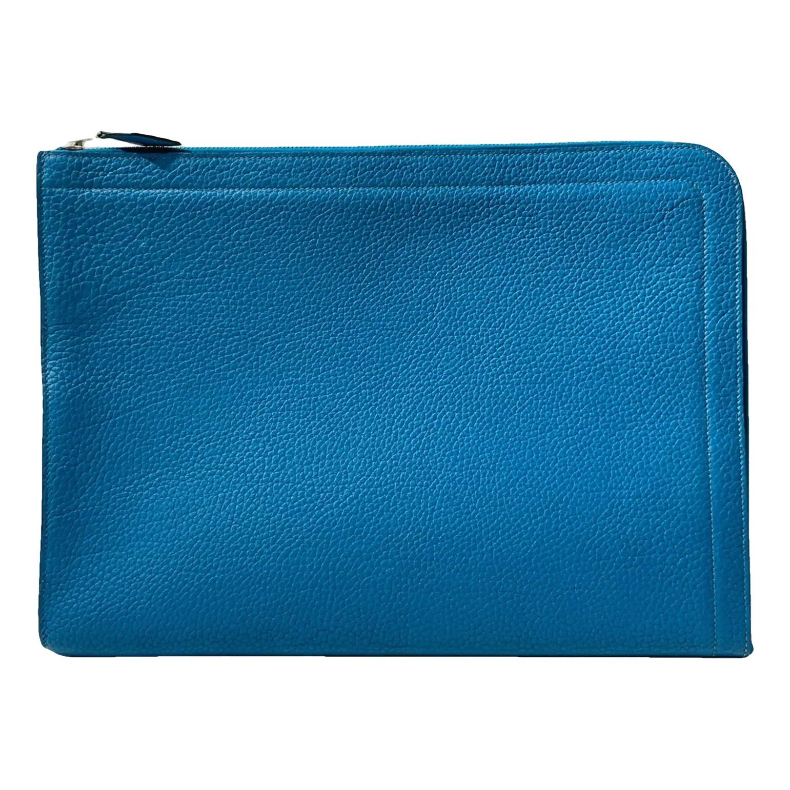 Leather clutch bag