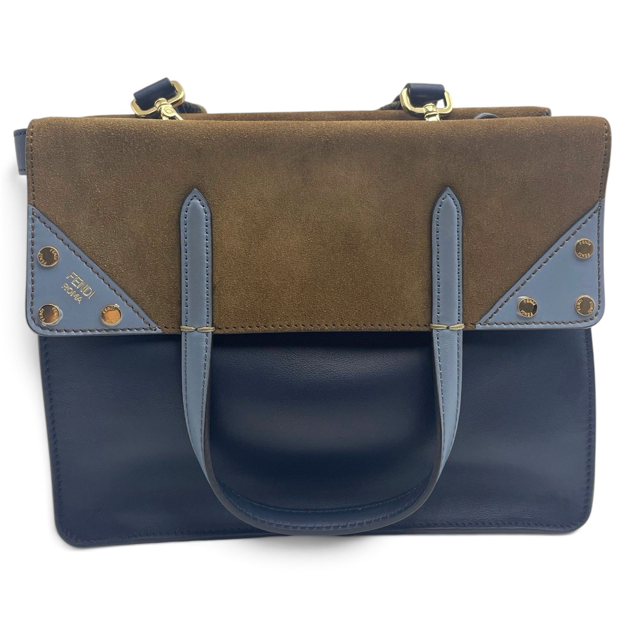 Flip leather tote