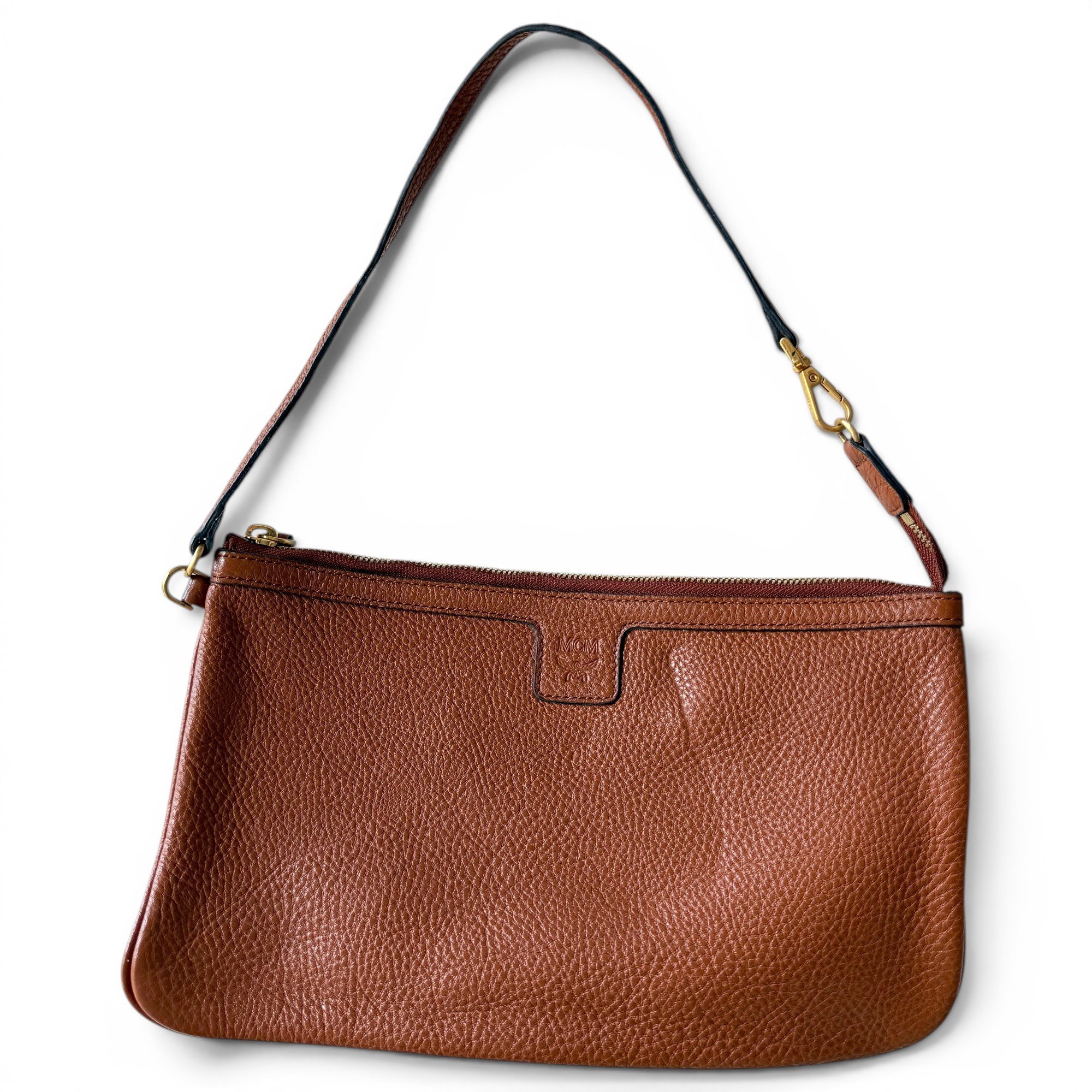 Leather clutch bag