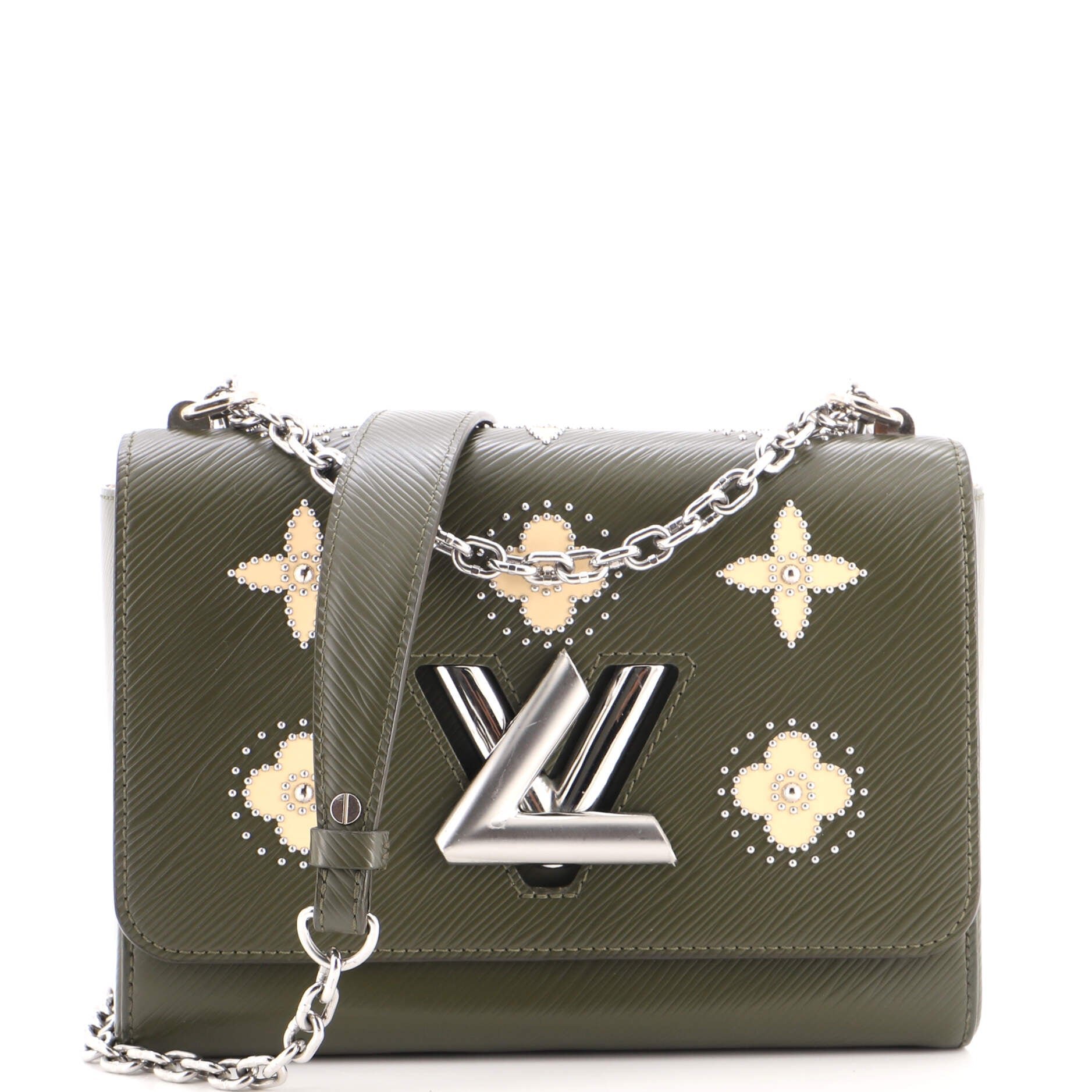 Twist Handbag Limited Edition Flower Embellished Epi Leather MM