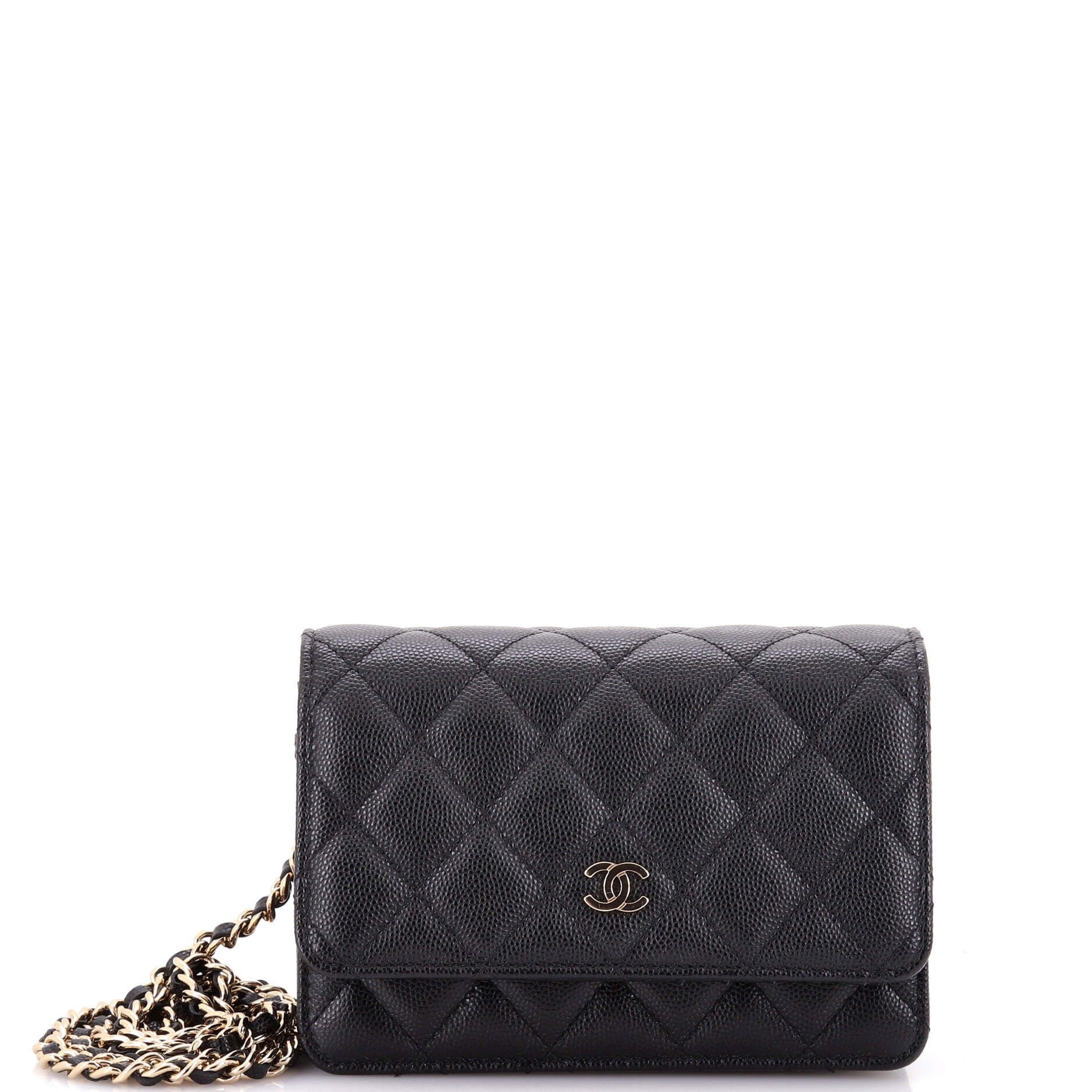 Wallet on Chain Quilted Caviar Mini