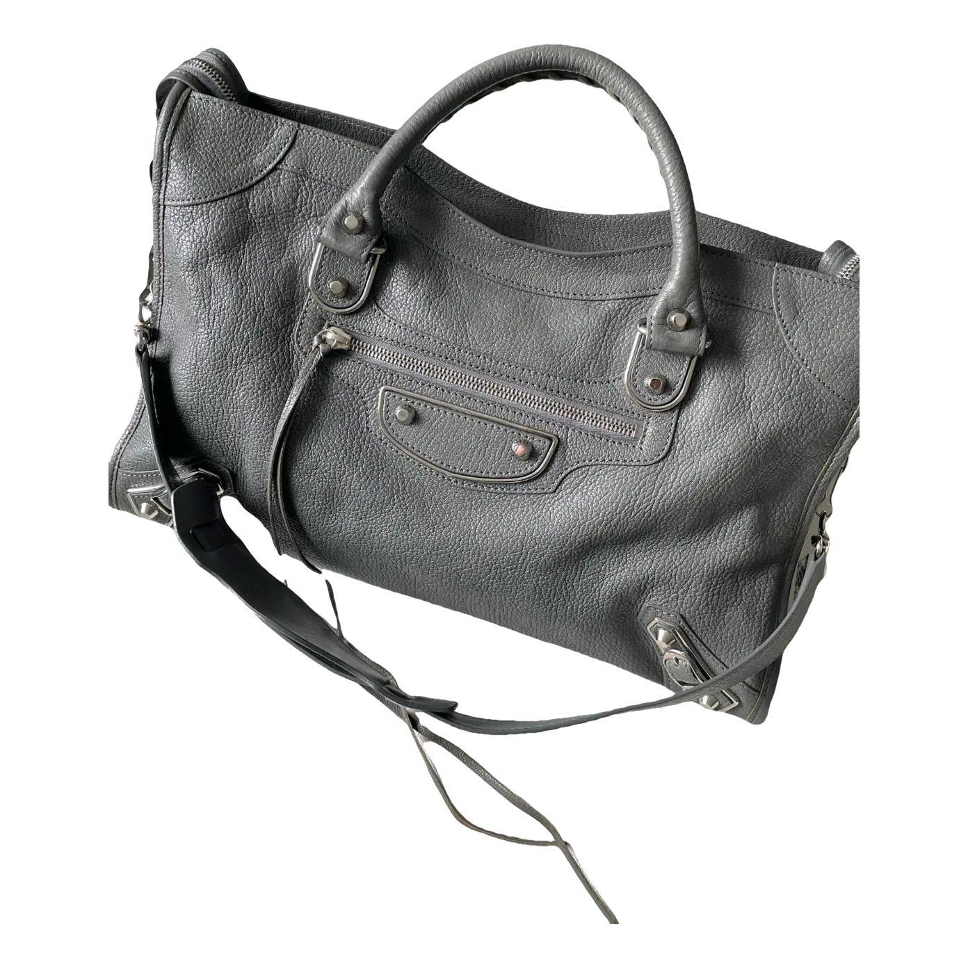 City leather handbag