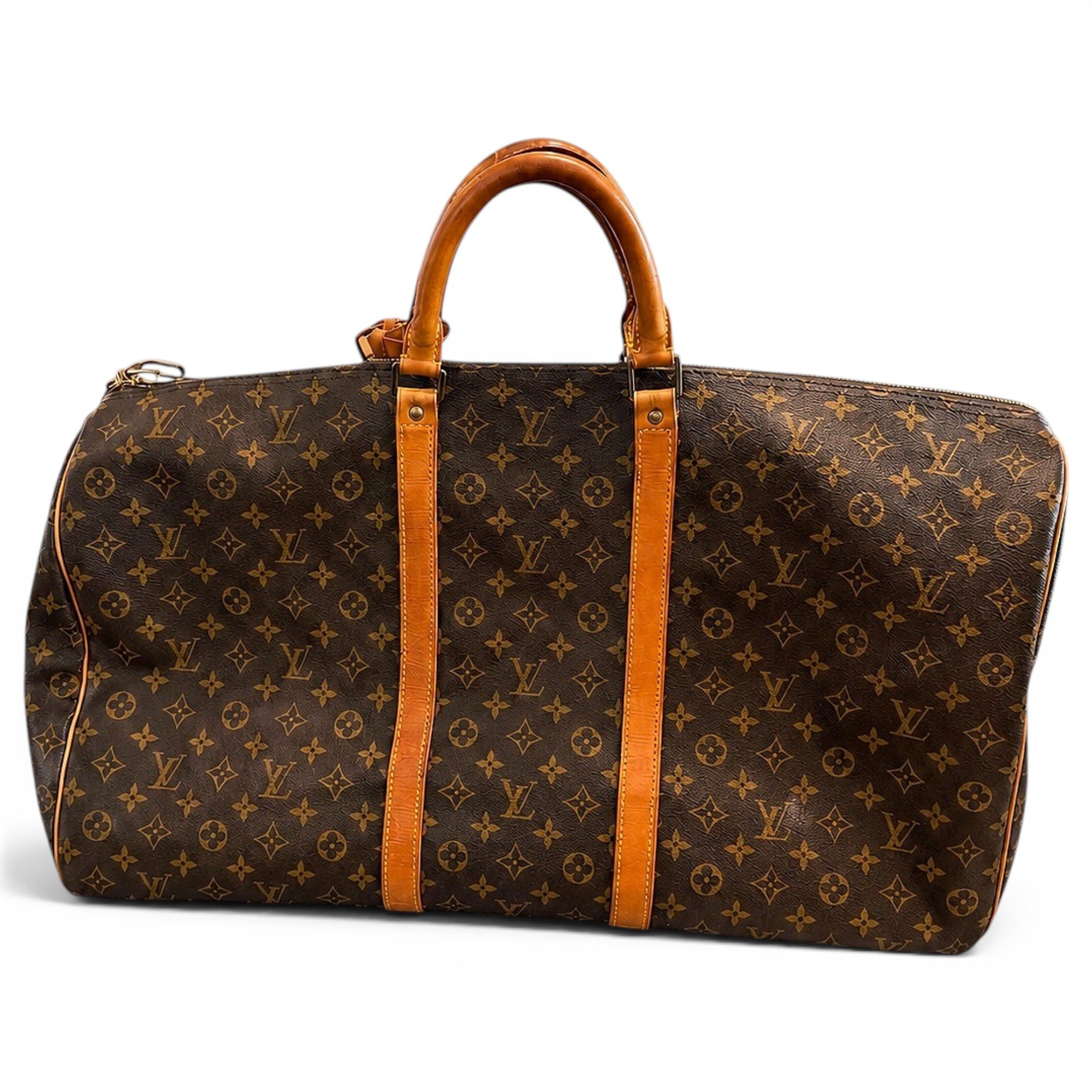 Keepall leather travel bag