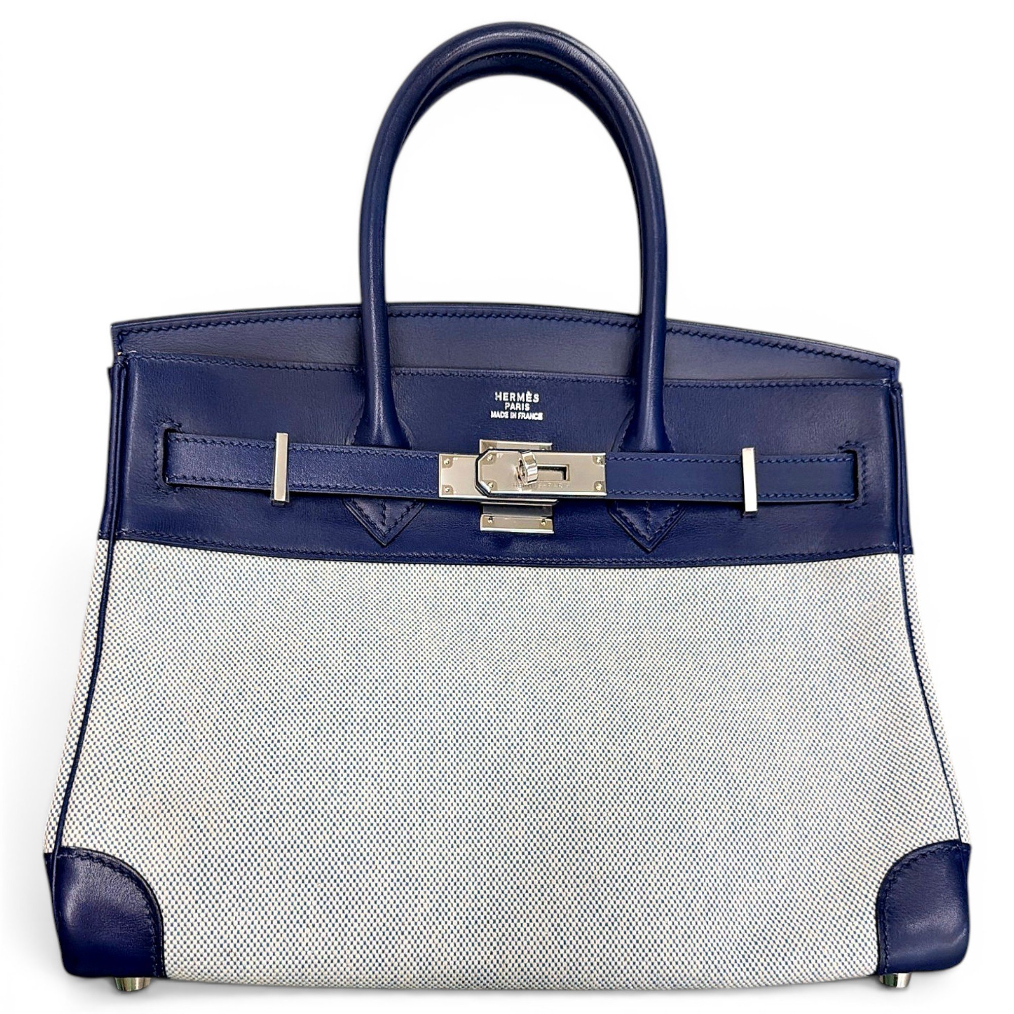 Hermes Birkin 30 Handbag Bleu Saphir