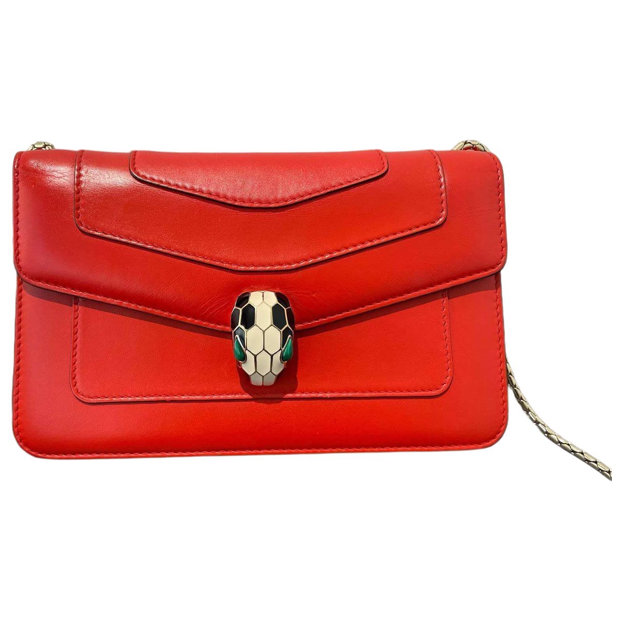 Serpenti leather handbag