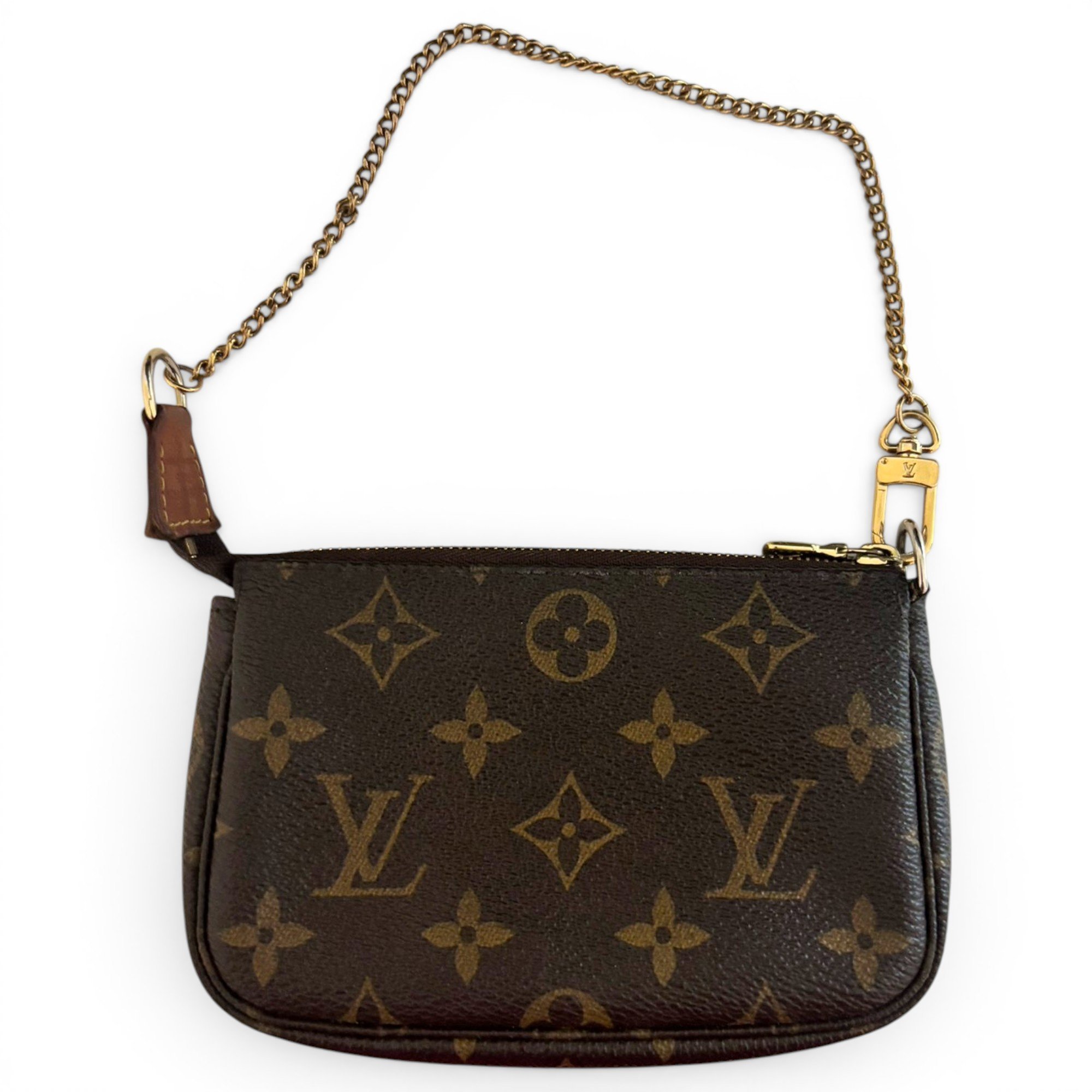Leather clutch bag