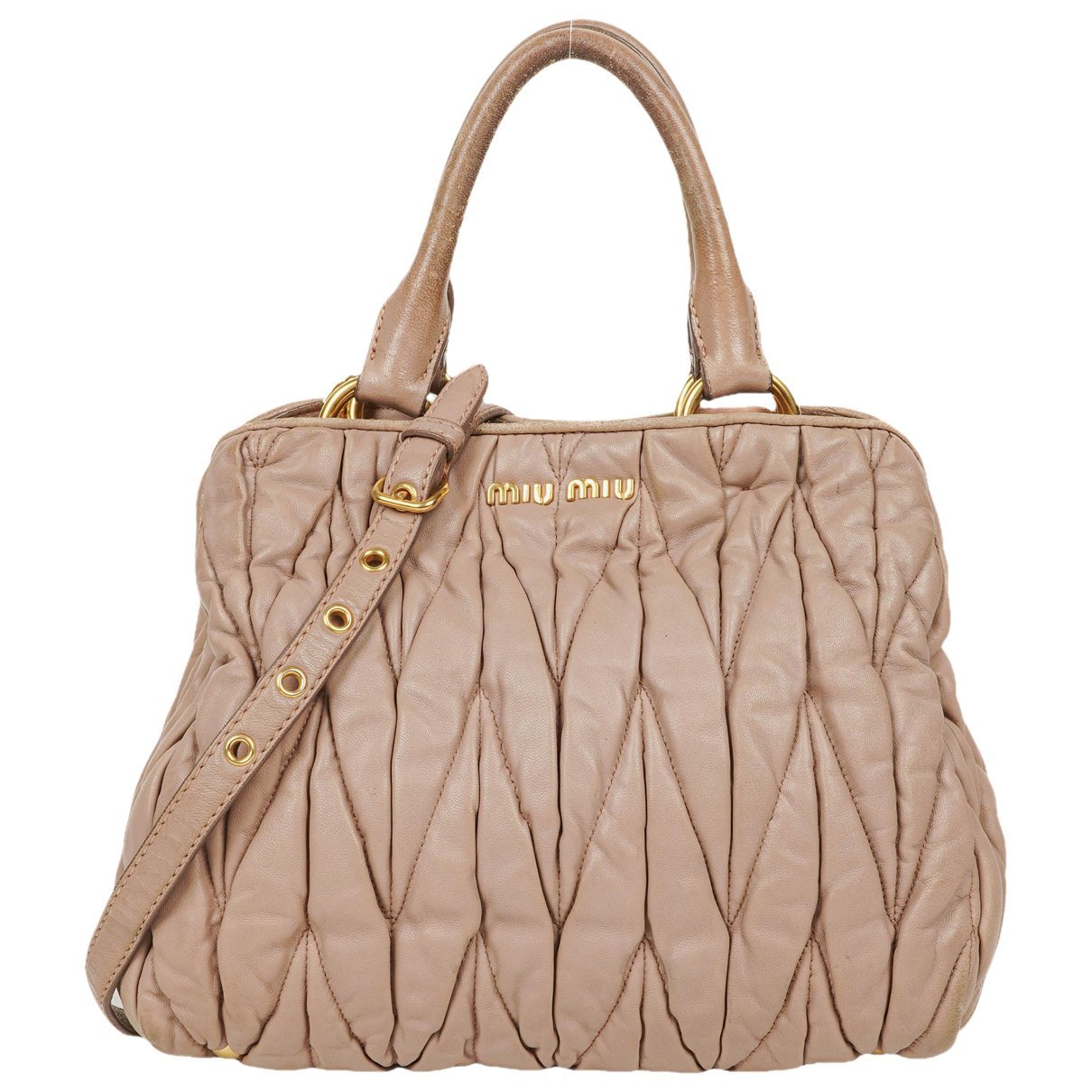Matelassé leather handbag