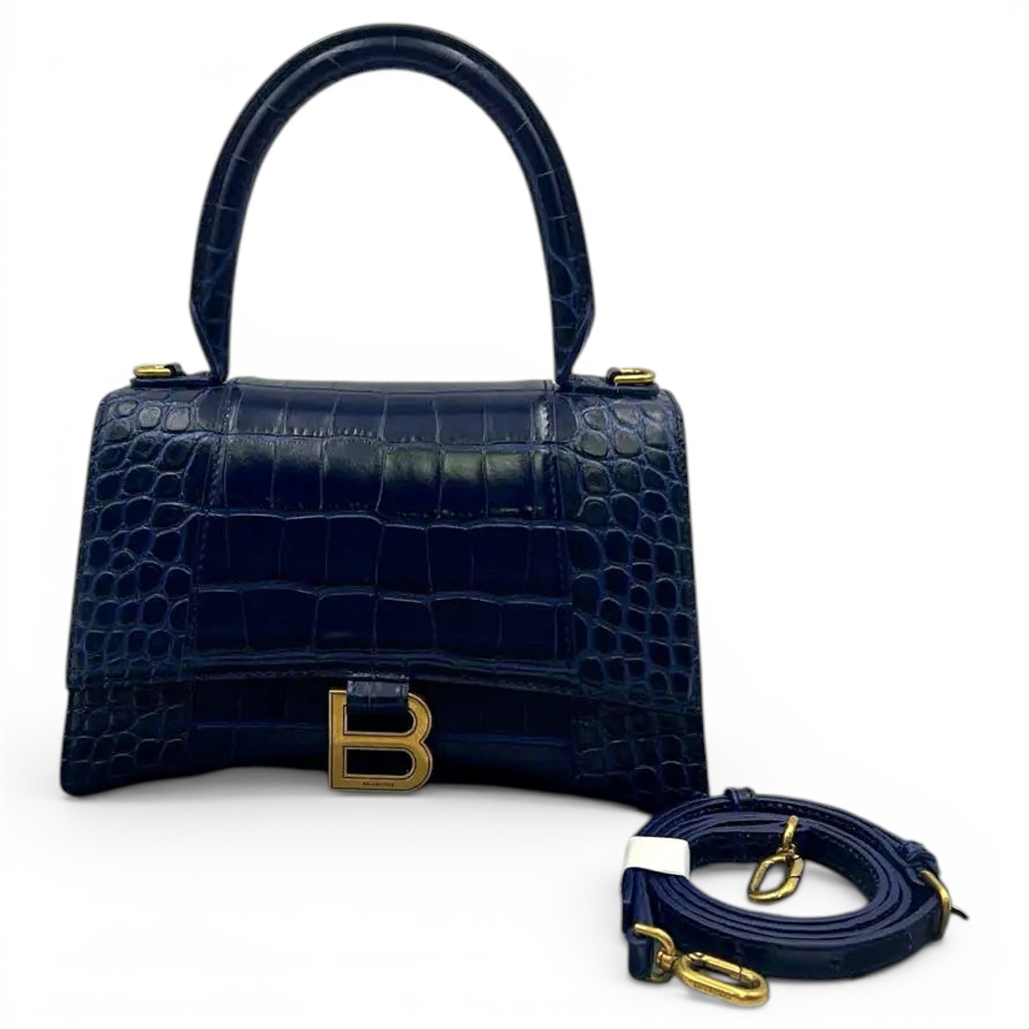 Hourglass leather crossbody bag