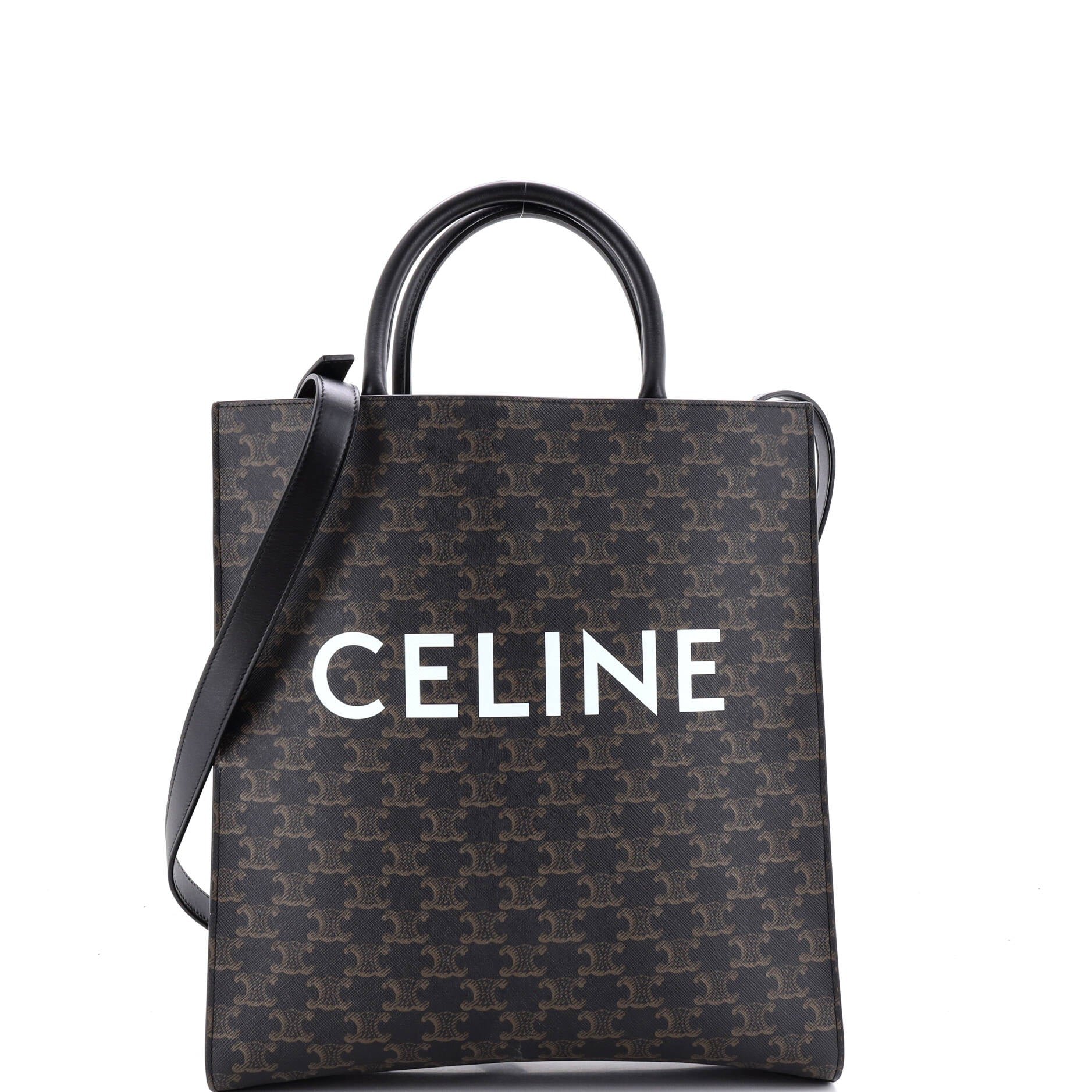 Vertical Cabas Tote Triomphe Coated Canvas Medium