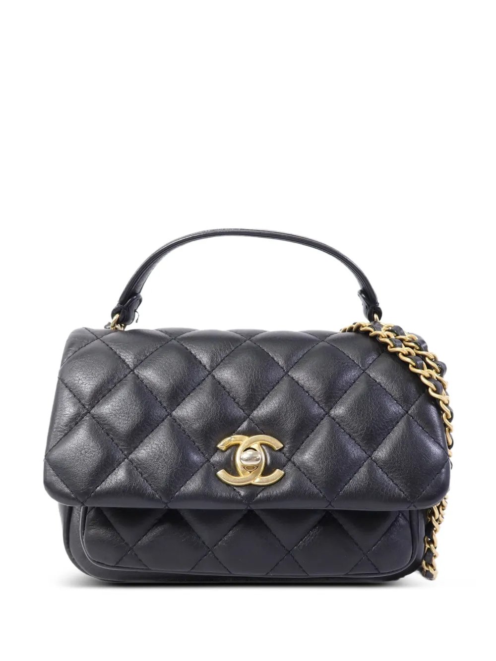 CC turn-lock shoulder bag