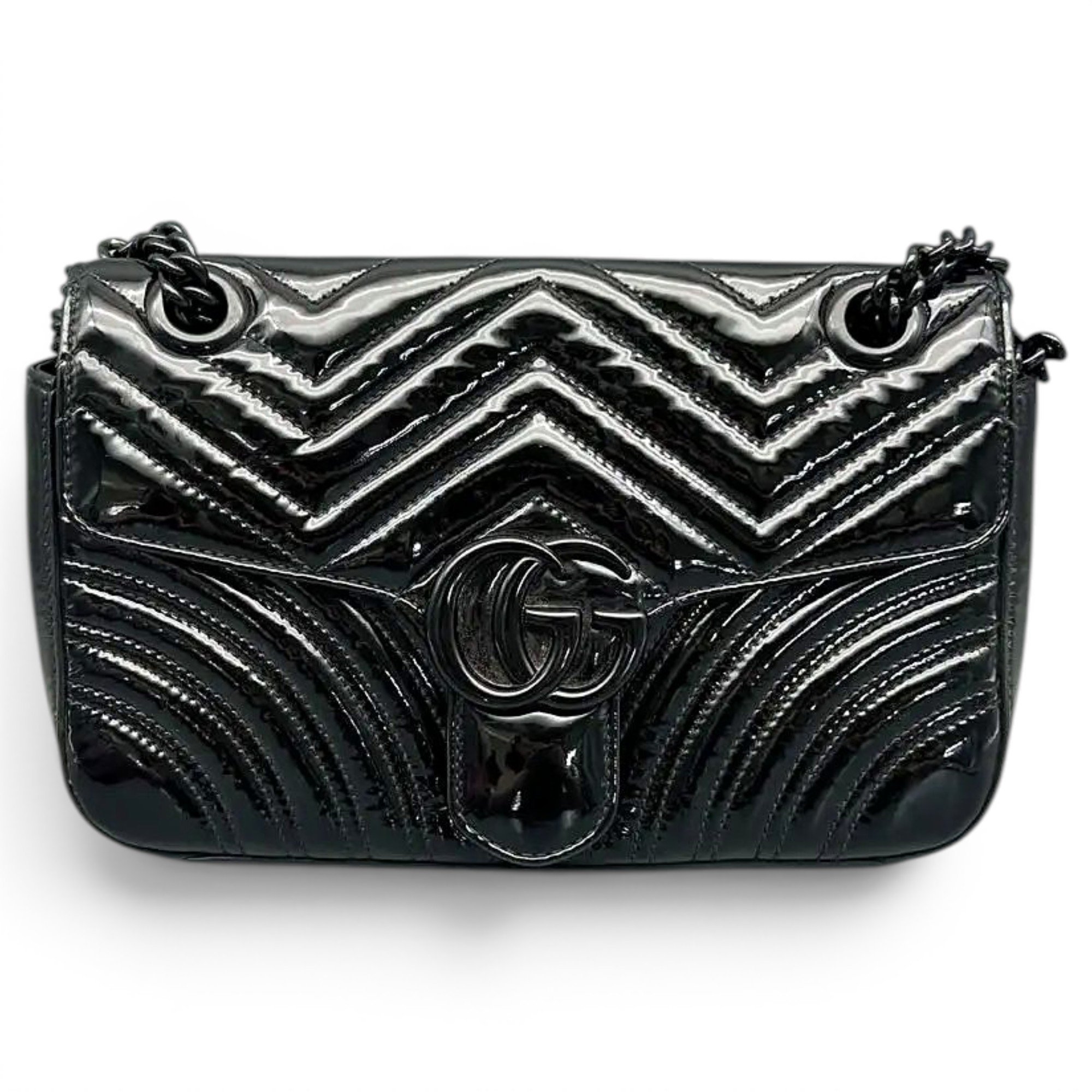 Marmont patent leather crossbody bag