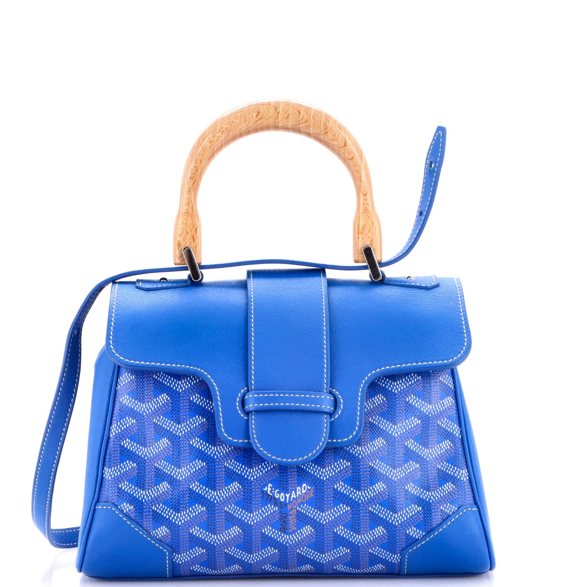 Saigon Top Handle Bag Coated Canvas with Leather Mini