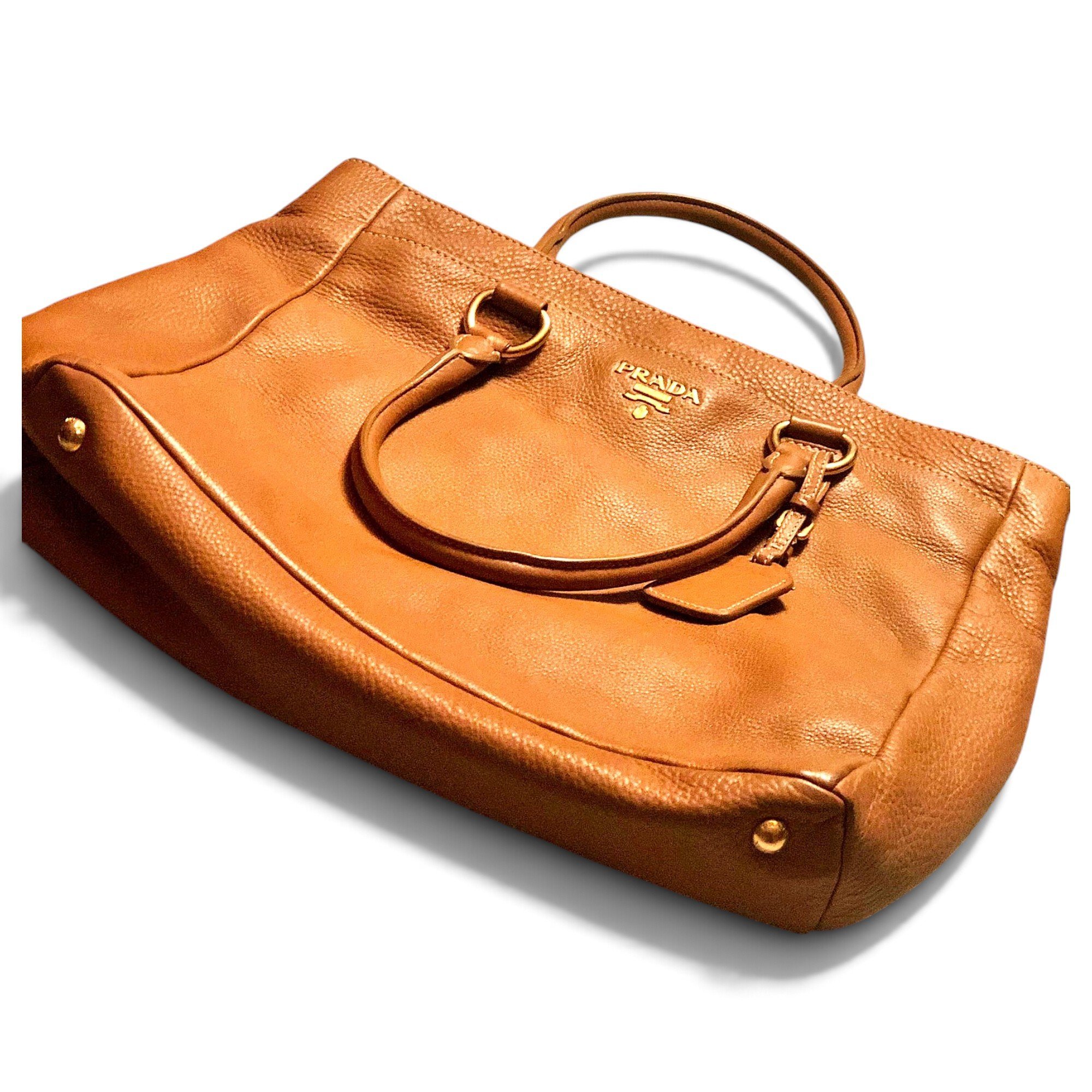 Buckle leather handbag