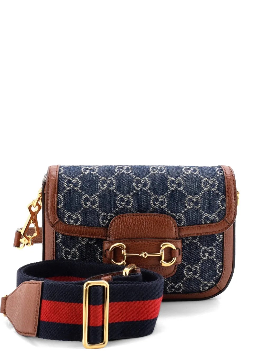 Horsebit 1955 GG Denim Mini shoulder bag