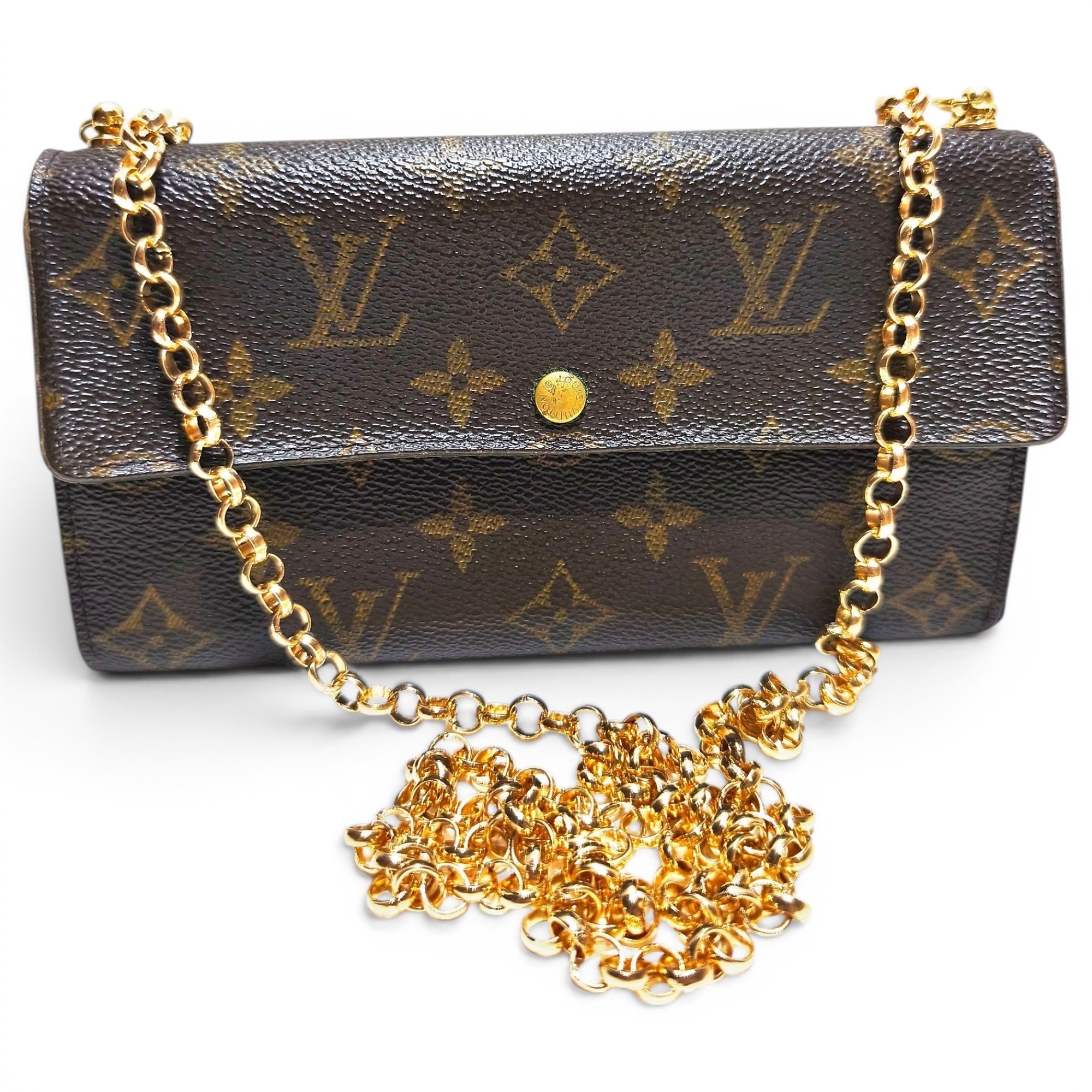 Leather clutch bag