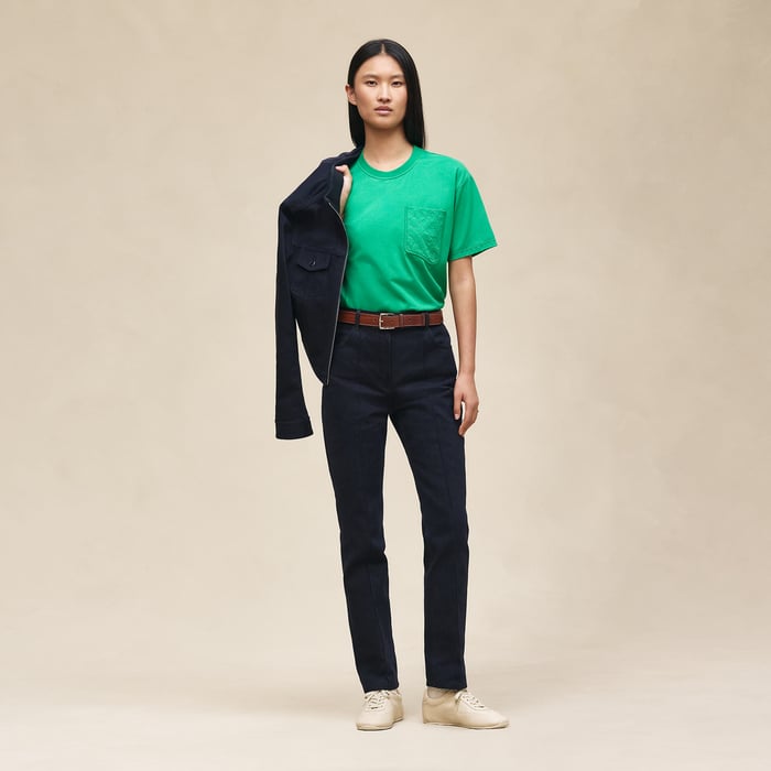Vert Mélisse Maxi Embroidered Pocket T-shirt