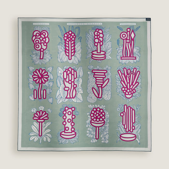 Botanica Grafica 더블 페이스 스카프 90