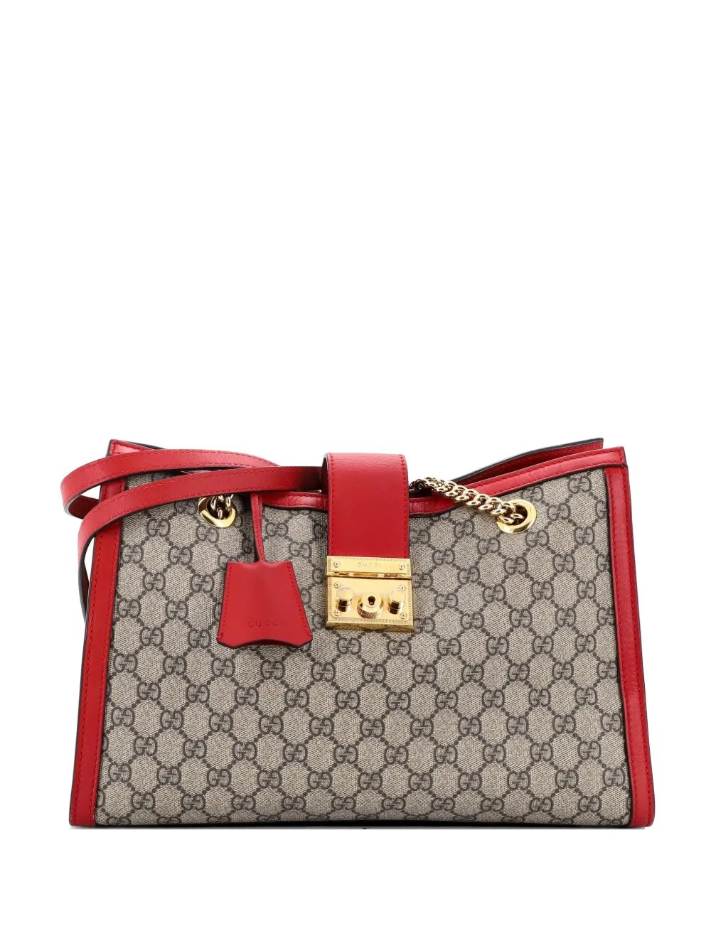 Padlock Chain GG Coated Canvas with Leather Medium tote bag