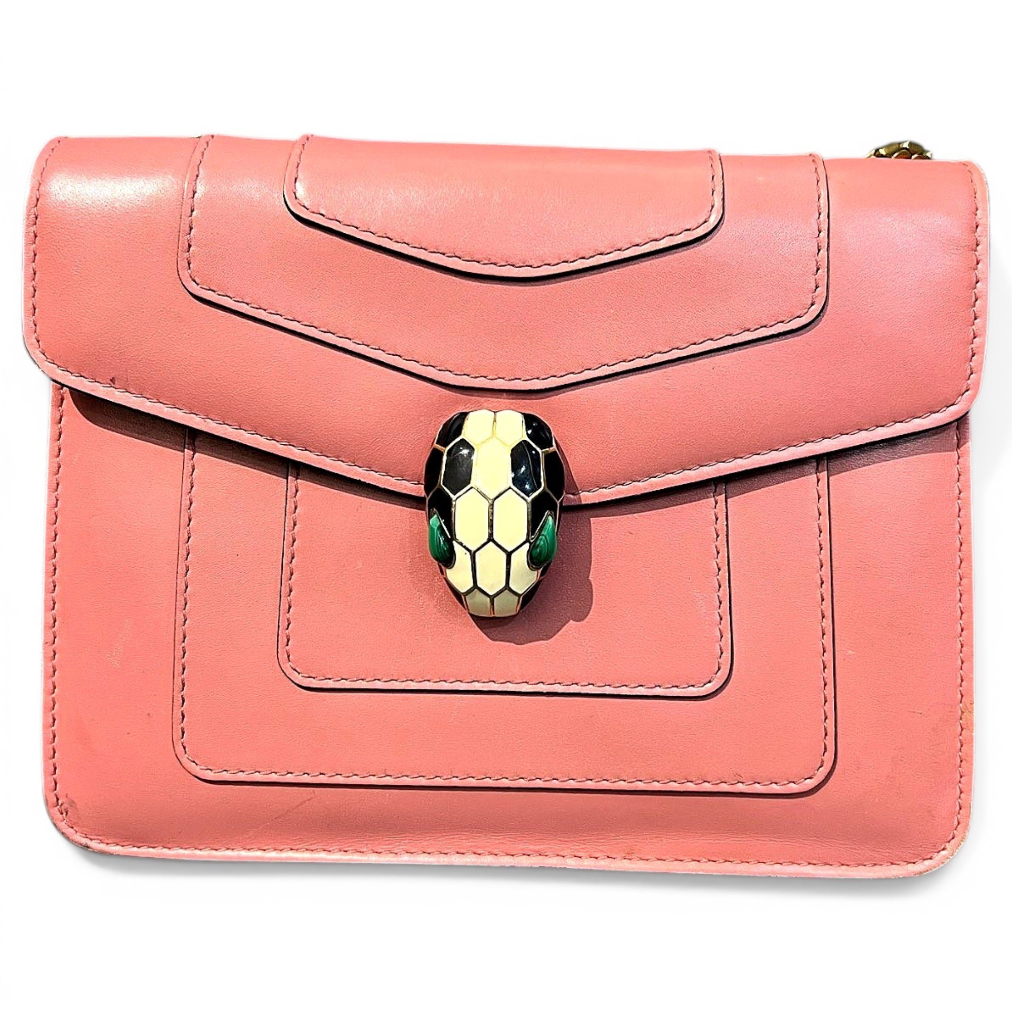 Serpenti leather handbag