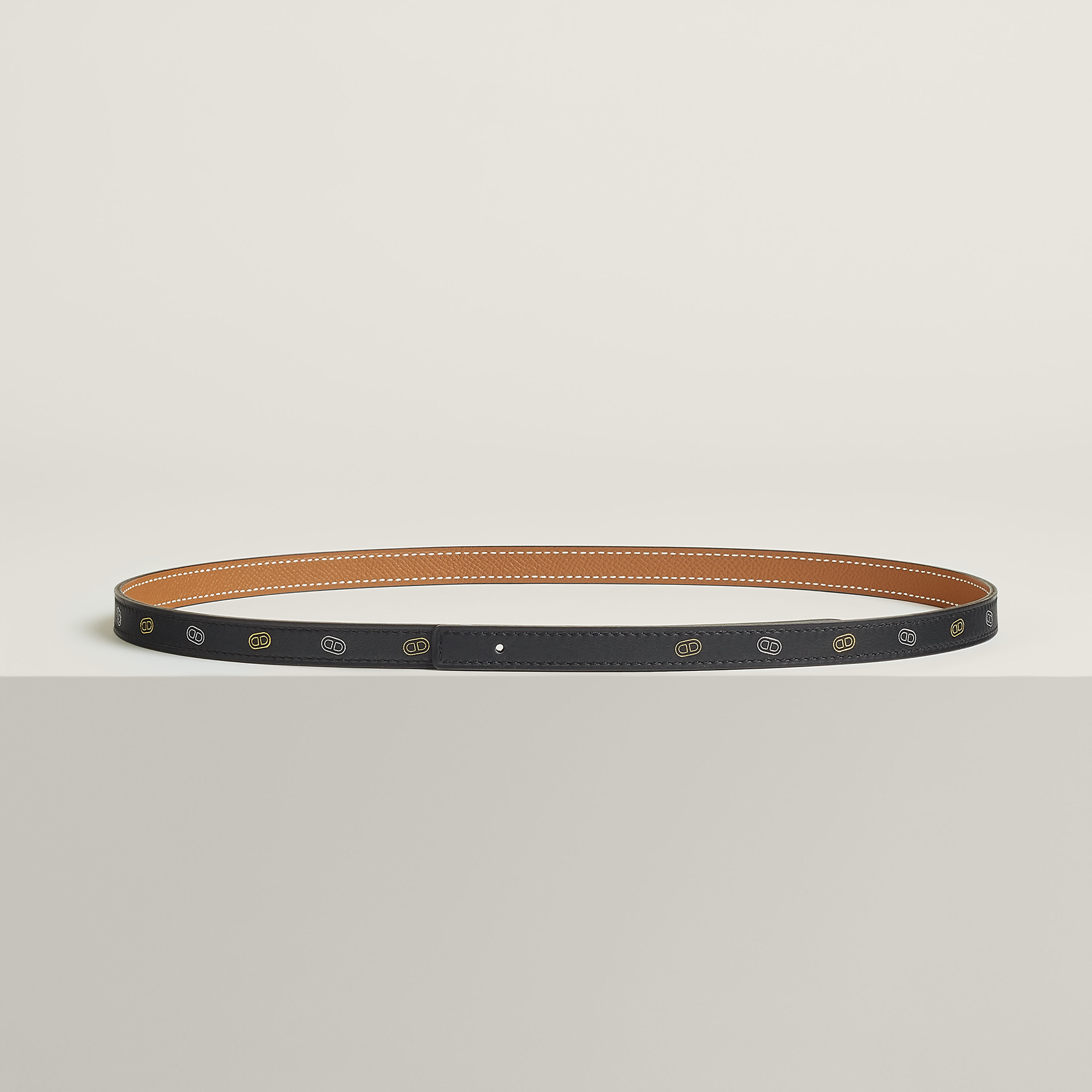 Hermès sur Mer reversible leather strap 13 mm