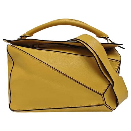 Puzzle leather handbag