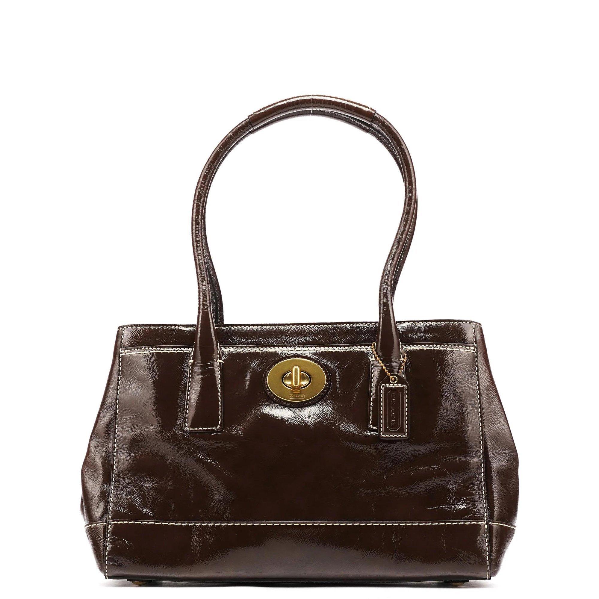 Tabby patent leather tote